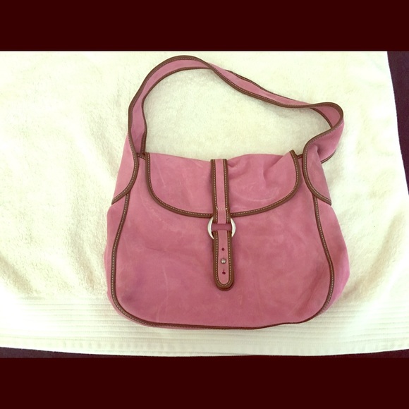J. Crew Suede Hobo Shoulder Bag, light Pink. - Picture 2 of 8